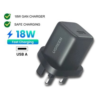 UGREEN 18W GaN USB Fast Charger UK – X518 – 75952 –(1YW)
