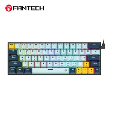 FANTECH ATOM63 MK874 V2 3 PIN HOT-SWAPPABLE MECHANICAL KEYBOARD – MIZU EDITION (Rosie Switch-RED) (6MW)