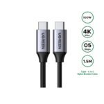 UGREEN 1.5 Meter 100W 4k 60Hz 5Gbps Type-C to Type-C 3.2Gen Data Cable (4K Video Support Cable)– US161 – 50751–(1YW)