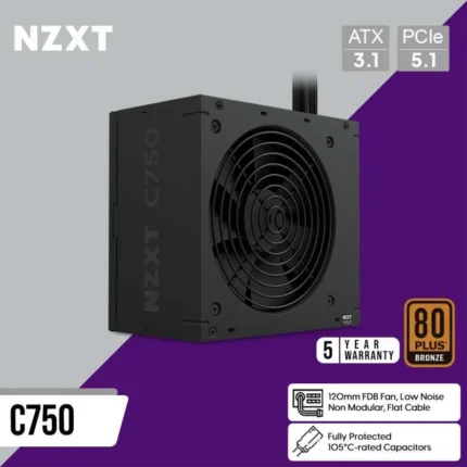 NZXT C750 - 750W Bronze Non-Modular Power Supply (05YW)