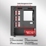 ARMAGGEDDON DEEPFREEZE DUPLEX 2 CHROMA BLACK COLOUR MESH FRONT PANEL CASING (With 3 X CHROMA Fans Built in) - Image 10