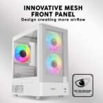 ARMAGGEDDON DEEPFREEZE DUPLEX 2 CHROMA BLACK COLOUR MESH FRONT PANEL CASING (With 3 X CHROMA Fans Built in) - Image 12