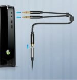 UGREEN 20 CM 3.5mm Female to 2 Male Audio Cable with ABS Casing – 20898 – (1YW) - Image 2