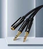 UGREEN 20 CM 3.5mm Female to 2 Male Audio Cable with ABS Casing – 20898 – (1YW) - Image 7