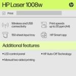 Hp Laser 1008W Wireless Printer (1YW) - Image 5