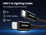 UGREEN 20W Type-C PD Fast Charger With MFI Type-C to Lightning 1 Meter MFI Certified Cable Set – Black – CD137 – 60624 –(1YW) - Image 9