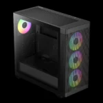 Gamdias Athena M3 ARGB Mid-Tower Black Gaming Case (with 4 X ARGB Fans)