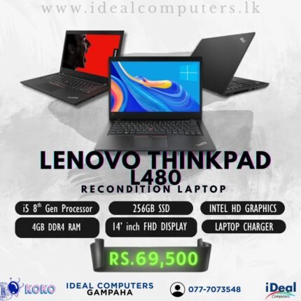 Lenovo Thinkpad L480 Core i5 8th Gen Recondition Laptop (02MW)