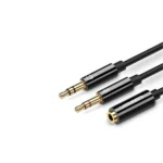 UGREEN 20 CM 3.5mm Female to 2 Male Audio Cable with ABS Casing – 20898 – (1YW) - Image 8
