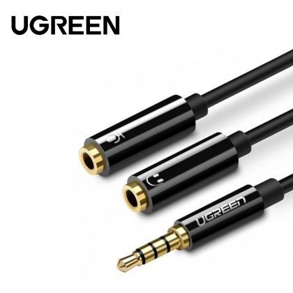 UGREEN 3.5mm Male To Dual 3.5mm Female Headset Splitter – 30620 – (1YW)