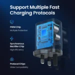UGREEN 65W 3-Port Fast Charger UK Version – CD275 – 55333 – (2×USB-C + 1×USB-A) -(1YW) - Image 6