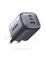 UGREEN 65W Nexode Fast Charging Adapter – CD306 – 90663 –(Space Gray) (USB x 01 + Type- C x 02)- (1YW) - Image 6