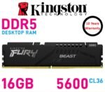 Kingston FURY Beast 16GB DDR5 5600MHz Desktop Ram (10YW) - Image 2