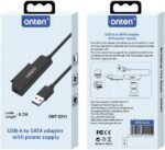 onten USB-A to SATA Adapter OTN-5211 (USB to SATA Converter) (6MW) - Image 3