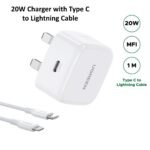 UGREEN 20W Type-C PD Fast Charger With MFI Type-C to Lightning 1 Meter Cable Set – CD137 – 70297 –(1YW)