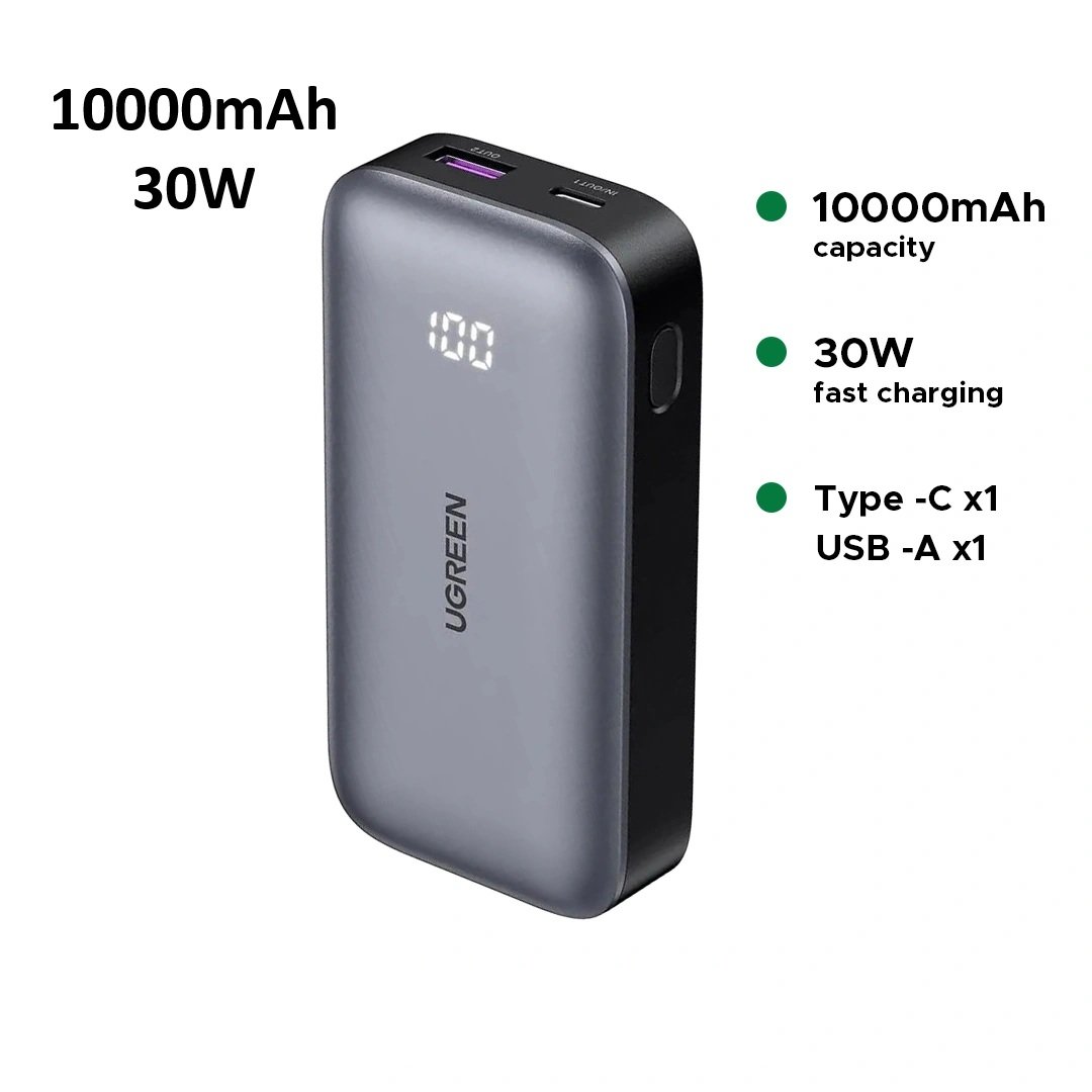 788 UGREEN 10000mAh 30W Two-way Fast Charging Power Bank - 25185 - PB502 -(1YW) - Image 1