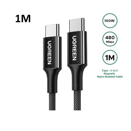 UGREEN 1 Meter 100W 5A Max Type-C to Type-C PD Fast Charging Silicone Braided Cable – US557 – 15275 –(1YW)