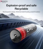 yesido AA BATTERIES 1.5V AA 2146 mWh Rechargeable Lithium Battries with Type-C Charging YP88 - 01 Battery - Image 2
