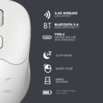Alcatroz Airmouse Duo 6R Wireless Silent Rechargeable Mouse (Dual mode-2.4G/ Bluetooth 5.4 ) - INDIGO (1YW) - Image 8