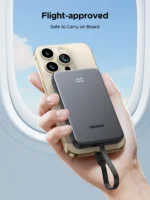 UGREEN 20W 10000Mah Power Bank with Built-in Cable - PB526 - 75161B -(1YW) - Image 4
