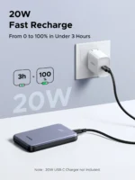 UGREEN 10000mAh 20W Zapix Series Two-way Fast Charging Power Bank – PB507 – 75131B –(1YW) - Image 4