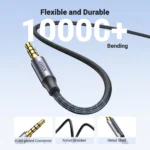 UGREEN 2m 3.5mm 4-Pole Male to Male Aux Audio Cable (Mic Supported) AV183 – 20782 – (1YW) - Image 2