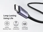 UGREEN 7 In 1 Type-C Multifunction Hub ( Type-c to HDMI 4K30Hz/2xUSB 3.0 /1xType-C Data /Type-C PD 100W /1xSD+TF )- CM195 – 15214 - (1YW) - Image 4