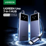 UGREEN 7 in 1 Uno Series Type-C Hub (1x HDMI, 1x USB-C Data, 3x USB-A Data, 1x RJ45 Ethernet, and 1x USB-C PD) CM888 – 45155 –(1YW) - Image 4