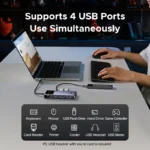 UGREEN 7 in 1 Uno Series Type-C Hub (1x HDMI, 1x USB-C Data, 3x USB-A Data, 1x RJ45 Ethernet, and 1x USB-C PD) CM888 – 45155 –(1YW) - Image 7