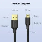 UGREEN 3 Meter USB 2.0 A Male to Mini 5 Pin Male Cable - 10386 - (18MW) - Image 5